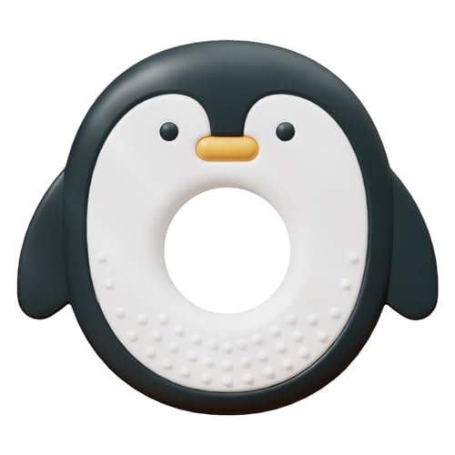 Image of YOOTADO Baby Teething Toys for 0-6 Months, Silicone Penguin Teethers for 3-12 Months, BPA Free