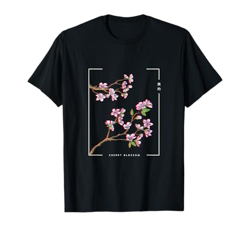 Japanese Aesthetic Vaporwave Cherry Blossom Glitch Anime T-Shirt