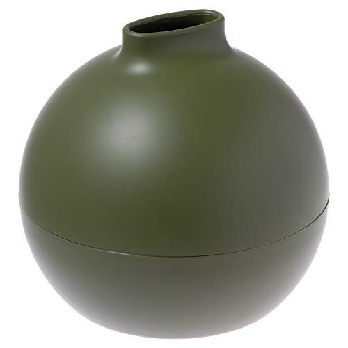 ペーパー ポット ティッシュ ケース おしゃれ で かわいい ペーパータオル ホルダー ティッシュ カバー ボックス ティッシュ 対応 丸 緑 モス 日本製 18.8×18.6×18.2 cm アイコレクション