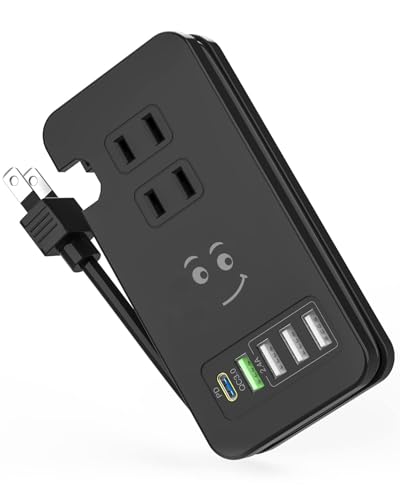 素直な虹 電源タップ usb付き タイプc USBコンセント 【1つUSB-C PD 急速充電ポート・1つQC3.0 急速充電 ポート・３個USB充電ポート・3つACコンセント・PSE認証済】 電源ケーブル たいぷしー充電器 ACアダプター ​iPhone/Xperia/Samsung Galaxy/Android タブレット スマホ等のUSB機器対応