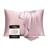 ATreebag Kissenbezug aus 100% Seide für Haar und Haut, 19 Momme Reine Maulbeerseide Seide, Seidenkissenbezug mit verstecktem Reißverschluss und Geschenkbox, 1 Stück (Hellpflaume, 40x60 cm)
