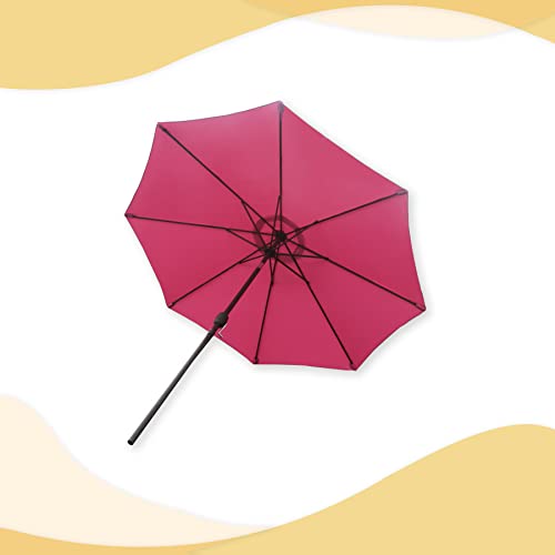 Sunshine Outdoor With 8 Ribs 9Ft Patio Umbrella Replacement Canopy Market Umbrella Top Outdoor Umbrella Canopy Pink(2Pcs/Package) #TOP2