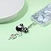 SORGERLY 8 Ball Dice Charm Keychain - Cool Black Bag Purse Handbag Backpack Car Accessories - Y2K Aesthetic Star Key Chain for Women Men(Black)