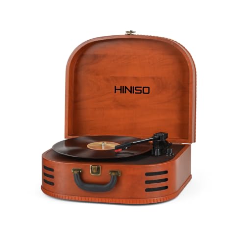 Hiniso Bluetooth Vinyl Turntable T716 | 3-Speed Belt-Drive Record...