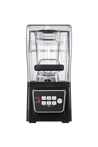 Commercial Blender with Soundproof Shield, 2200W Professional-Grade Smoothie Blenders, 70 oz Heavy Duty Blender with Strong and Power, Self-Cleaning, Quiet Sound Enclosure, High-Speed Blender