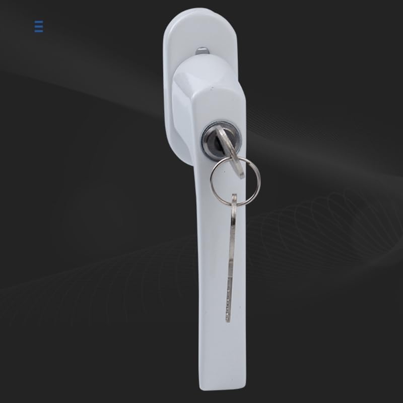 Maniglie per finestre Bianche con Serratura, Set di Sicurezza per Porta del Balcone in PVC