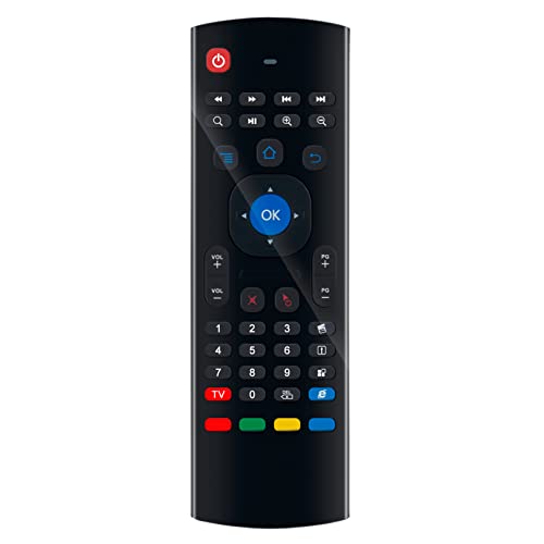 VINABTY MX3 2.4G Télécommande Infrarouge sans Fil avec Clavier Fit pour Android Smart TV Box IPTV HTPC Mini PC Windows iOS Mac Xbox