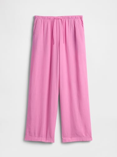 Image of Gap Womens Wide Leg Linen Pull on Pant