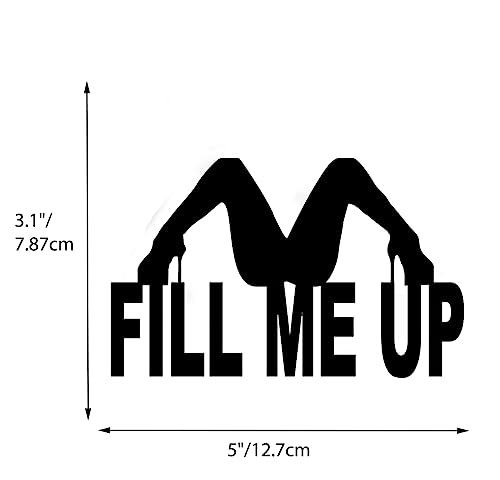 Image of Fill Me Up Sticker Car Fuel Tank Cap Decal Funny Window Bumper Decal Sticker Suitable for Cars, Trucks (Black)