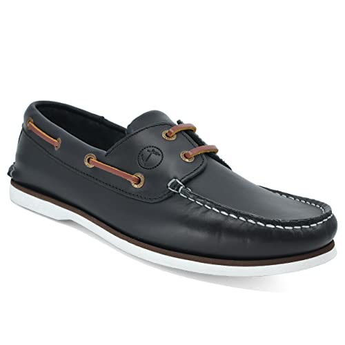 Zapatos náuticos Seajure de cuero marino, estilo masculino para tus días de verano