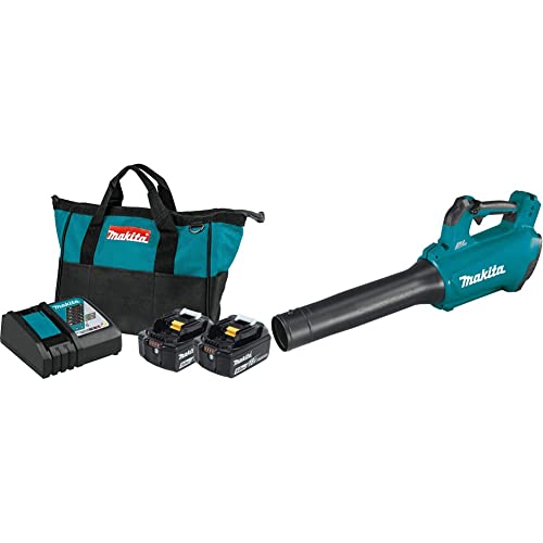 Makita Bl1850Bdc2 18V Lxt Lithium-Ion Battery And Rapid Optimum Charger Starter Pack (5.0Ah) With Xbu03Z 18V Lxt Lithium-Ion Brushless Cordless Blower #TOP17