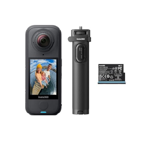 Image of Insta360 X4 Air Travel Bundle - Lightweight 165g 8K 360 Camera, Invisible Selfie Stick, Replaceable Lenses, Shoot First & Frame Later, Built-in Wind Guard, FlowState Stabilization, AI-Powered App