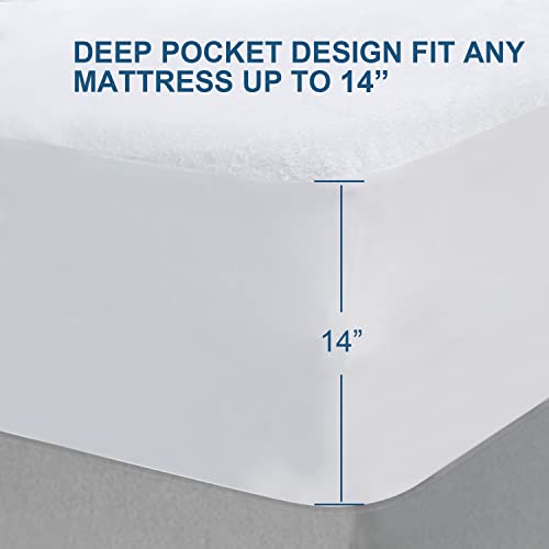 Protector de colchón matrimonial impermeable bambú anti derrames 5
