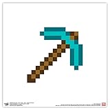 Trends International Gallery Pops Minecraft: Iconic Pixels - Items - Diamond Pickaxe Wall Art Wall Poster, 12' x 12', Unframed Version