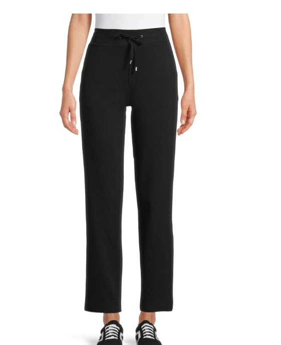 Time and Tru Womens Relaxed Fit Drawstring Pants Black 2XL