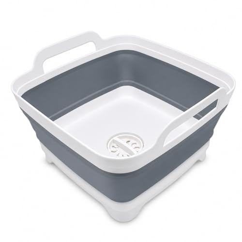 2.4 Gal(9L) Collapsible Dish Basin with Drain...