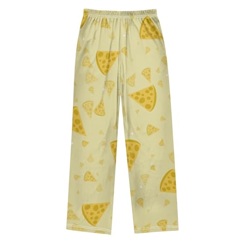 Piece of Cheese Boys Pants Boys Athletic Pants Long Pant for Boywith Pockets Wide-Leg Size 6-14Y2