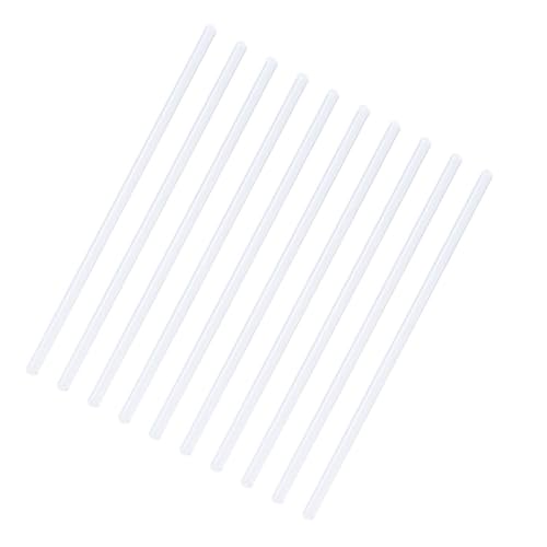 NAMOARLY 10 Pcs Glass Stirring Sticks Reusable Mixing Tool Coffee Mixer Stick Stir Bars Coffee Whisk Lab Stirrer Bars Stir Plate Mixer for Coffee Beverages Drinks Glass Rod re-usable