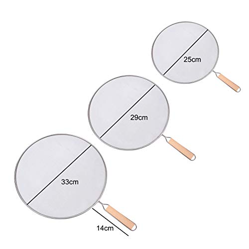 3 Pezzi Schermata per Schizzi di Grasso con Manico...