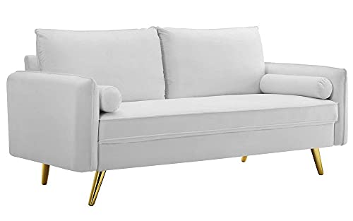 Modway Revive Performance Velvet Sofa, White , 32.5 X 72 X 33.5 #TOP28