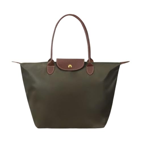 PNZLZIA 2025 Nuevo bolso de hombro para mujer, bolso de viaje para guardar cosas debajo del brazo, bolso de compras plegable (green,Medium)