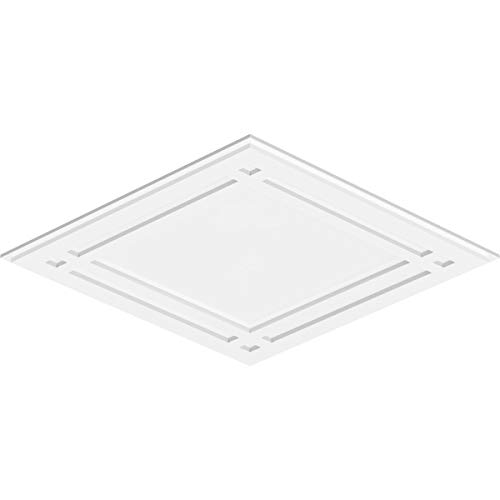 Image of Ekena Millwork CMP40X26DD Diamond Architectural Grade PVC Contemporary Urethane Ceiling Medallions 40 inchW x 26 5 /8 inchH x 14 inchC x 1 inchP