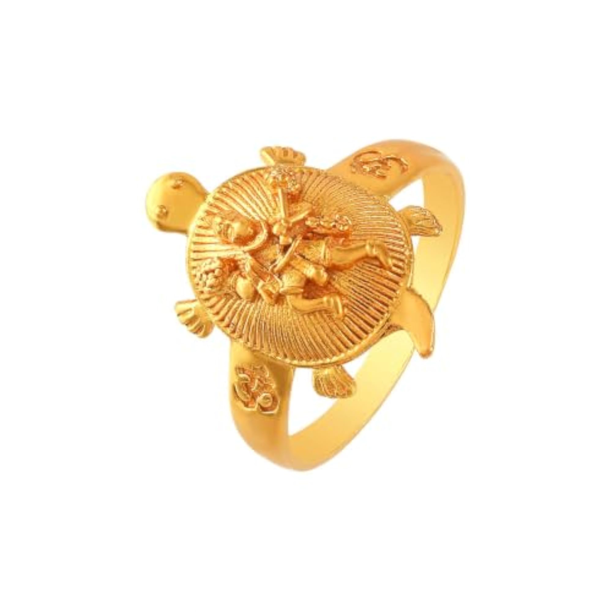 Gold Plated Flying Hanuman ji Bajrang Bali Finger Ring