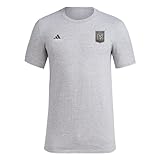 adidas Men's Los Angeles Football Club MLS Short Sleeve T-Shirt, Grey LAFC Small Logo, 3X-Large