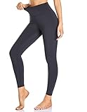 Kiqily High Waisted Ultra Soft Yoga Pants Tummy Control Full Length Workout Leggings(L, Black)