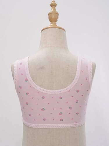 JEATHA Girls' Training Bra Sports Crop Tops Sleeveless Cotton Wide Shoulder Strap Camisole Cropped Undershirts3