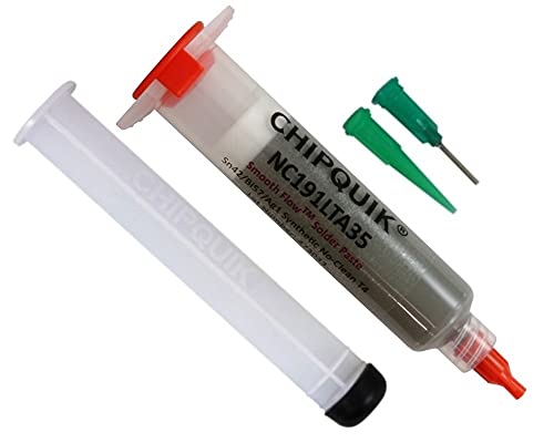 Image of Chip Quik NC191LTA35 Smooth Flow Low Temp Solder Paste Sn42 /Bi57 /Ag1 T4 35g Syringe