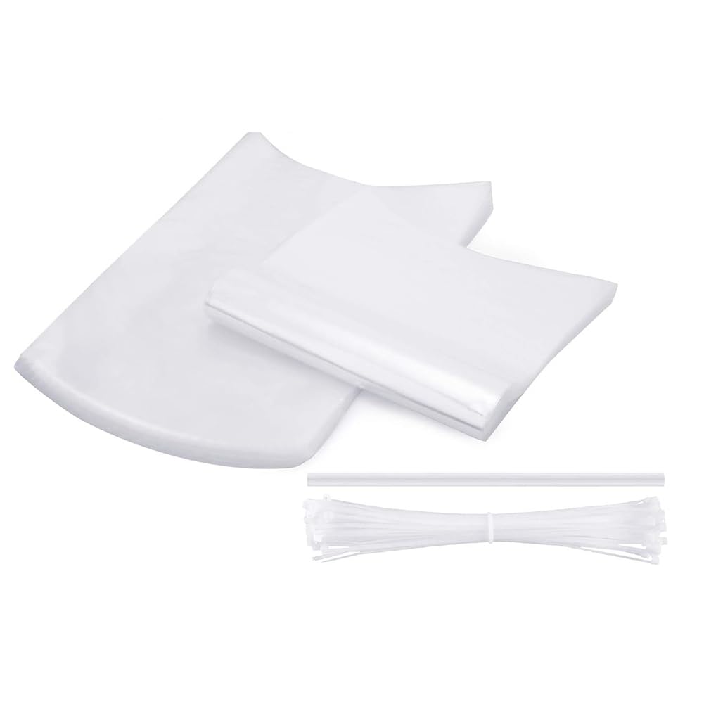 Yominerr 100pcs Poultry Shrink Bags Clear Poultry Heat Shrink Bags Freezer for Chickens Rabbits Food Storage for Turkey,Chickens,Rabbits
