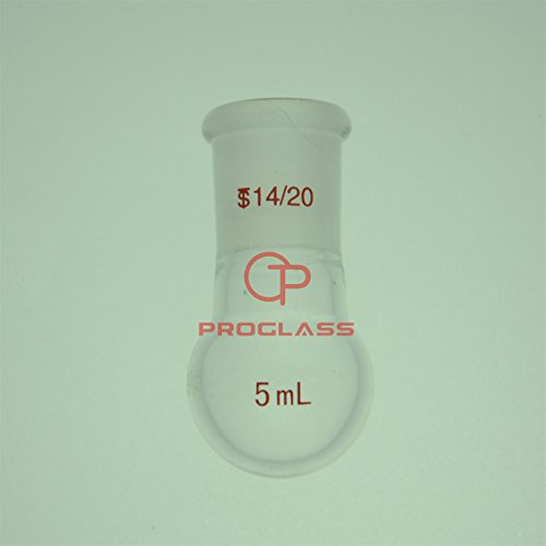 Proglass Glass Single Neck Round Bottom Boiling Flask 5mL with 14/20 Joint
