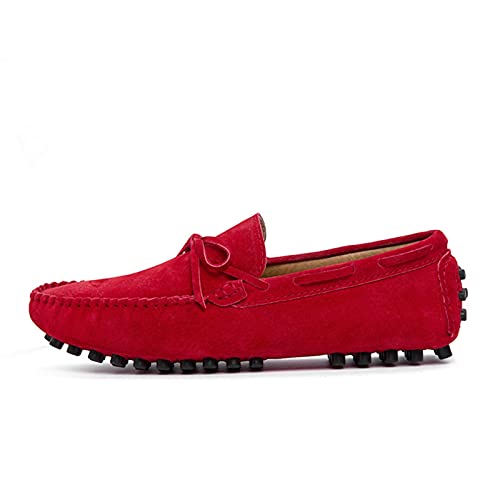 Men's Loafers Shoes Lined Option Deck Shoes Genuine Leather Suede Vamp 1-Eye Round Toe Comfortable Flexible Flat Heel Anti-Slip Wedding Classic2