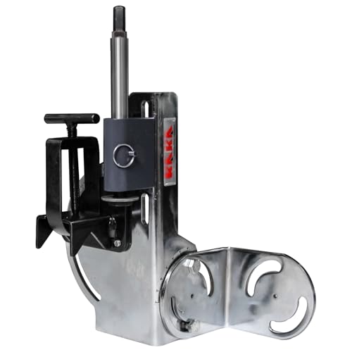 Image of ​KAKA INDUSTRIAL Pipe Notcher Steel Frame Tubing Notcher, 0-60° Adjustable Angle for 1/2" to 2" Pipes, Drill Press Mount for Metalworking, Wood, PVC, Model PN-1/2S​