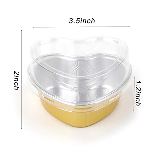 SOUJOY-100-Pieces-Heart-Shaped-Baking-Cups-34-oz-Aluminum-Foil-Cake-Pan-with-Lids-Disposable-Pudding-Muffin-Cupcake-Ramekin-for-Valentine-Mothers-Day-Wedding-Christmas-Birthday