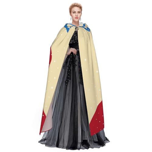 Cape à capuche Noël de 150 cm pour déguisement carnaval