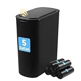 FRESHLIX Automatic Bathroom Garbage Bin with Lid, 5 Gallon Touchless Trash Bin, Smart Electric Narrow Waterproof Trash Can for Toilet, Office, Kitchen, Bedroom, Living Room