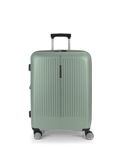 Gabol   Maleta Mediana Expandible Brooklyn 45x65x27/30 cm   Equipaje Ligero 3,4kg con Capacidad 70/77,8L   4 Ruedas Dobles 360° y Cerradura TSA   Diseño Español en Polipropileno   Verde