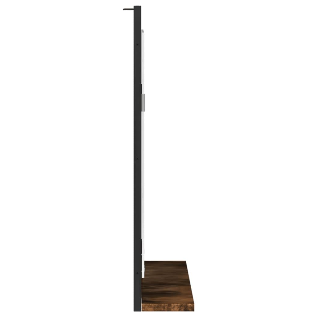 vidaXL Badkamerspiegel 50x12x60 cm bewerkt hout oud houtkleurig