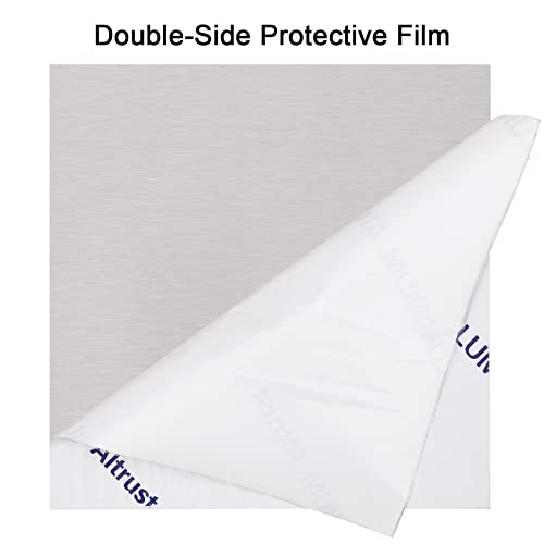 Image of 6061 T651 Aluminum Sheet Metal 8 x 8 x 5 /16 Inches Thickness Rectangle Metal Plate Covered with Protective Film, Flat Plain Plate Panel Aluminum Sheet Plate Finely Polished and Deburred