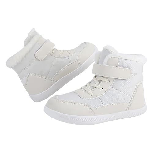 IWIHMIV Toddler Cotton Boots Girls Boys Winter Boots High Top Padded Thickened Winter Shoes Outdoor Non Slip Warm Shoes2