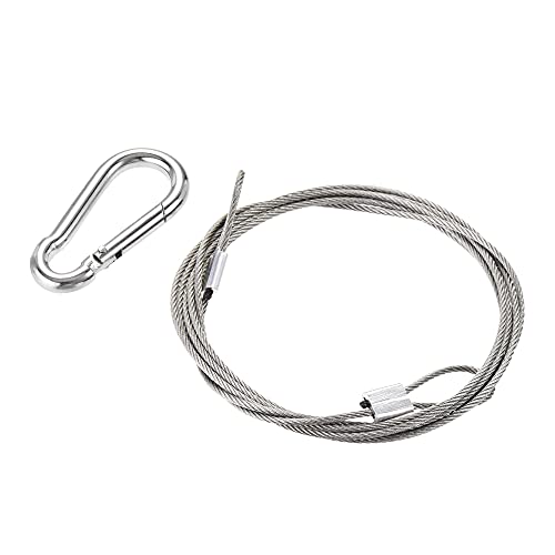Image of uxcell Picture Hanging Wire Kit, 6Set 1.5M Loop and Hook Hanging Wire for Home Picture Art Gallery Picture Display Kit, Load 66 Lbs