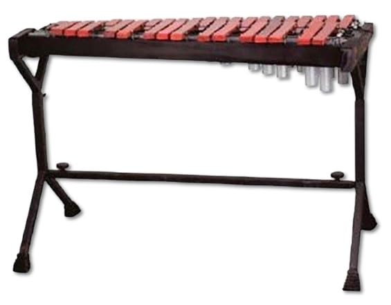 Xilófono estudio NPdrums 3½ octavas con teclas de padouk tubos resonadores y soporte