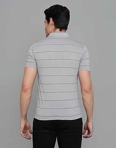 Image of INKKR Striped Polo Neck T-Shirt Dora Combo