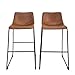 Set di 2 sgabelli da bar Indus marrone e nero