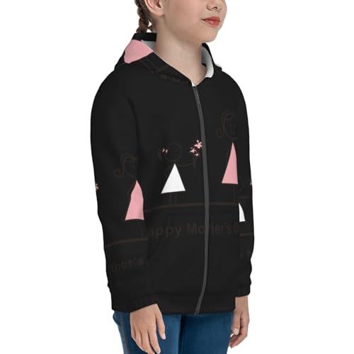 Happy Mother's day Kid Hoodies Boys Zip Up Sweatshirts Girls Pullover with Pocket4