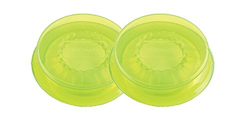 Silikomart 195172 Frischhalte-Silikondeckel Capflex Größe M, dehnbar - 2er Set, Ø 4,5 bis 6,5 cm groß, Grün