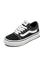 Vans Unisex Kinder Ward Sneaker, Suede Canvas Black White, 37 EU