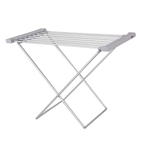 DANIEL JAMES Housewares Heated Clothes Airer Dryer Portable Indoor Horse Rack Laundry Folding Washing